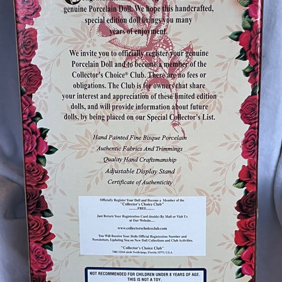 Collectors choice Rare Vintage fine Bisque Porcelain Doll Limited Edition 22” - Picture 8 of 11